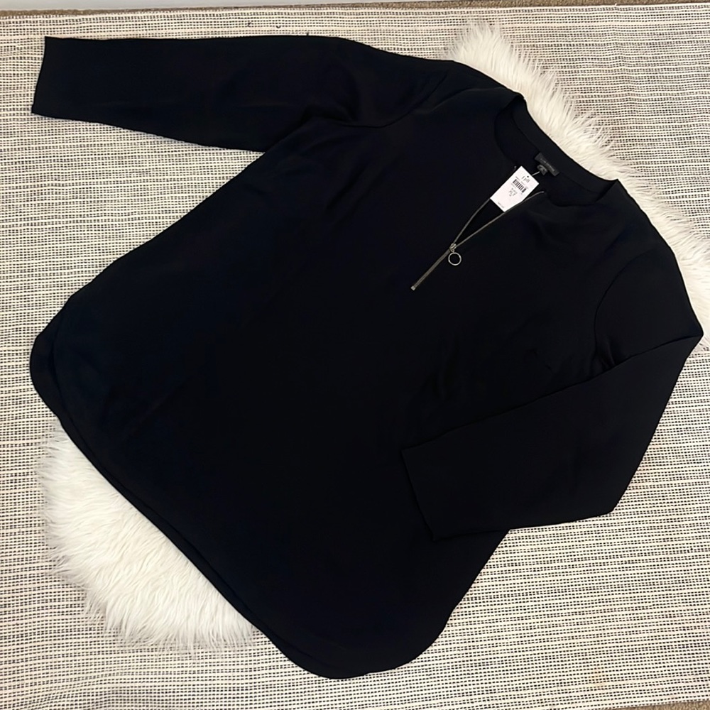 NWT J.Jill black XLT tall L women’s long sleeve blouse